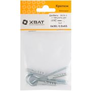 XВАТ Дюбель с полукольцом 6х30/4,0х65 (фасовка по 3 шт.)