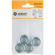 XВАТ Гайка оцинкованная М16 DIN 934 (фасовка 4 шт.)