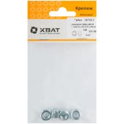 XВАТ Гайка самоконтрящаяся с нейлоновой вставкой М8 ( фасовка 4 шт ) DIN 985