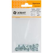 XВАТ Гайка шестигранная с фланцем (DIN 6923) М5 (фасовка 12 шт)