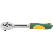 FIT Вороток (трещотка) CrV механизм, пластиковая прорезиненная ручка 1/4'', 24 зубца