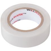 WILLMARK Изолента ПВХ самозатухающая WILLMARK  19 мм х 0,15 мм х 10 м  ( белая )