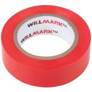 WILLMARK Изолента ПВХ самозатухающая WILLMARK  19 мм х 0,15 мм х 10 м ( красная )