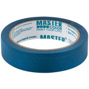 MASTER COLOR Лента малярная бумажная синяя, термостойкость до 100°C, УФ-стойкость до 14 дней, 24 мм х 25 м