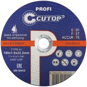 CUTOP Профессиональный диск отрезной по металлу и нержавеющей стали Cutop Profi Т41-180 х 1,8 х 22,2 мм