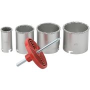 FIT Коронки кольцевые по кафелю карбидные, набор 4 шт., 33-53-67-73 мм