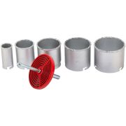 FIT Коронки кольцевые по кафелю карбидные, набор 5 шт., 33-53-67-73-83 мм