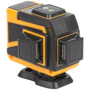 FIT Уровень лазерный самоуспокаивающийся, зеленые лучи, 3 плоскости 360 гр., диапазон 20 м, Li-Ion аккум., 2 уровня яркости, без треноги, платформа для по
