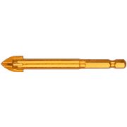 FIT Сверло по кафелю, 4 режущие кромки, титановое покрытие, U-хвостовик под биту 12х91 мм