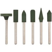 FIT Насадки резиновые полировальные мелкой зернистости, набор 6 шт.