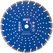 FIT Диск отрезной алмазный cегментный (сухая и влажная резка), для бетона, армированного бетона, камня  350х3,2х10х25,4 мм