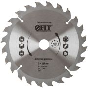 FIT Диск пильный для циркулярных пил по дереву 165 х 20/16 х 24T