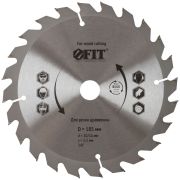 FIT Диск пильный для циркулярных пил по дереву 185 х 20/16 х 24T