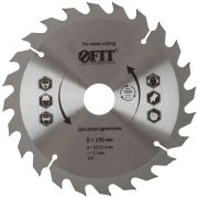 FIT Диск пильный для циркулярных пил по дереву 190 х 30/25,4 х 24T