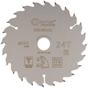 CUTOP Диск пильный по дереву с тефлоновым покрытием 24Т, CUTOP Profi plus, 140 х 1,2/1,8 х 20/16/12 мм