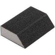 FIT Губка шлифовальная угловая, алюминий-оксидная, 100х70х25 мм, средняя жесткость Р 240