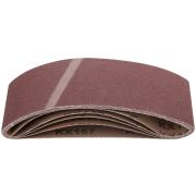 FIT Ленты шлифовальные бесконечные, водостойкие, на тканевой основе, 5 шт., 75х457 мм  Р 80