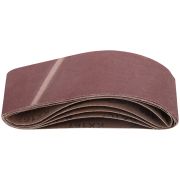 FIT Ленты шлифовальные бесконечные, водостойкие, на тканевой основе, 5 шт., 75х457 мм Р 100