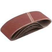 FIT Ленты шлифовальные бесконечные, водостойкие, на тканевой основе, 5 шт., 75х533 мм Р 100
