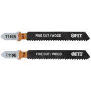 FIT Полотна по дереву, HCS, фрезерованные, волнистые зубья, 91/67/2 мм (Т119В), 2 шт.