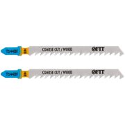 FIT Полотна по дереву, Bimetal, разведенные, шлифованные зубья, 100/74/4 мм (Т144DF), 2 шт.