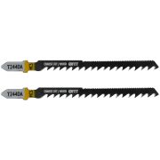 FIT Полотна по дереву двусторонние, HCS, шлифованные под свободным углом зубья, 100/75 мм (T244DA), 2 шт.