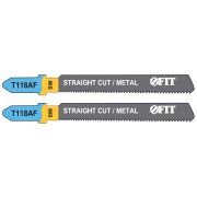 FIT Полотна по металлу, Bimetal, фрезерованные, волнистые зубья, 76/51/1,2 мм (T118AF), 2 шт.