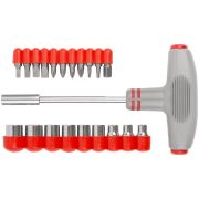 FIT Отвертка Т-образная, 11 CrV бит и 9 головок
