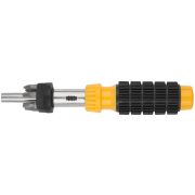FIT Отвертка реверсивная, 6 CrV бит, желтая ручка с антискользящей накладкой