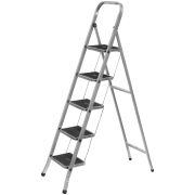 FIT Лестница-стремянка стальная, 5 широких ступеней, Н=164 см, вес 8,2 кг