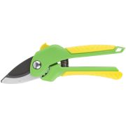 FIT Секатор, режущие кромки встык с наковальней, тефлон, зубчатый привод, прорезин.ручки 210 мм