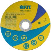 FIT Круг отрезной по металлу, посадочный диаметр 22,2 мм, 150х2,0 мм