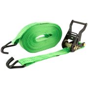 FIT Ремень для крепления груза, храповый механизм 135 мм, полиэфирная лента 38 мм x 8 м, 1500 / 3000 кг