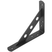 КУРС Уголок-кронштейн усиленный черный 150х125 мм