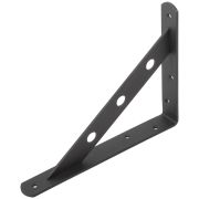 КУРС Уголок-кронштейн усиленный черный 200х150 мм
