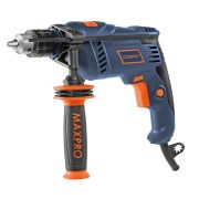 MAX-PRO MAX-PRO Дрель ударная 710 Вт; 0-3000 об/мин; ключевой патрон 1,5-13 мм; 2 кг; антивибрационная ручка; резиновые вставки; кор.