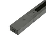 Шинопровод для трековых однофазных светильников, черный, 1м,  в наборе токоввод, заглушка, крепление, CAB1007