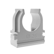 Держатель для труб (клипса) d25мм сер. (уп.100шт) TOKOV ELECTRIC TKE-LC-25-C06/100