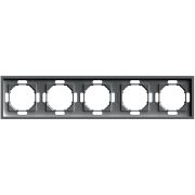 Рамка STEKKER, PFR00-5005-09 5-местная, серия Эмили, антрацит, soft touch
