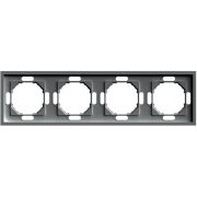 Рамка STEKKER, PFR00-5004-09 4-местная, серия Эмили, антрацит, soft touch