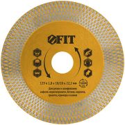 FIT Диск отрезной / шлифовальный алмазный (сухая и влажная резка)  125х1,8х10/20х22,2 мм