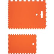 MASTER COLOR Набор пластиковых зубчатых шпателей, 2 шт: 175x130 мм, 130x90 мм