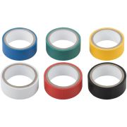 FIT Изоленты ПВХ 19 мм х 0,13 мм х 3 м (6 шт., цветные)