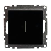 Выключатель 1-клавишный сенсорный (механизм) 250В, 2,5А, серия Катрин, черный