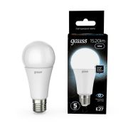 Лампа светодиодная Black 16Вт A60 грушевидная 4100К нейтр. бел. E27 1520лм GAUSS 102502216