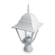 Светильник садово-парковый Feron 4103/PL4103 четырехгранный на столб 60W E27 230V, белый