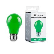 Лампа светодиодная Feron LB-375 E27 3W матовая 230V зеленая