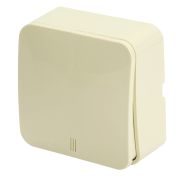 Выключатель открытой установки 1-клавишный с индикатором, STEKKER, 250В, 10А, IP20, серия София, слоновая кость, MSW10-11-20-04