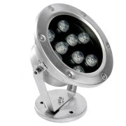 Светодиодный прожектор подводный Feron LL-824, 9W, AC/DC24V, низковольтный, 2700K, металлик, 143*75*170mm, IP68