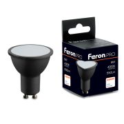 Лампа светодиодная Feron.PRO LB-1608 GU10 8W 175-265V 4000K в черном корпусе